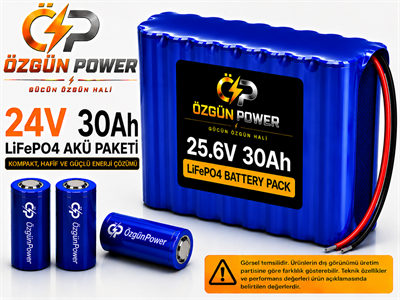 24 Volt 30Ah LiFePO4 Lityum Batarya