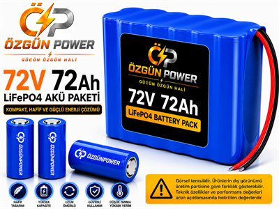 72 Volt 72Ah LiFePO4 Lityum Batarya