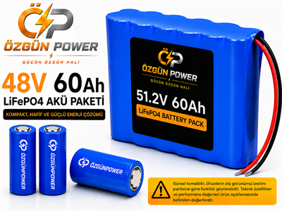 48 Volt 60Ah LiFePO4 Lityum Batarya