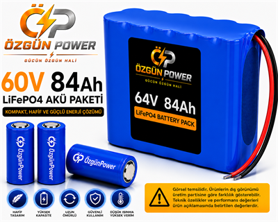 60 Volt 84Ah LiFePO4 Lityum Batarya