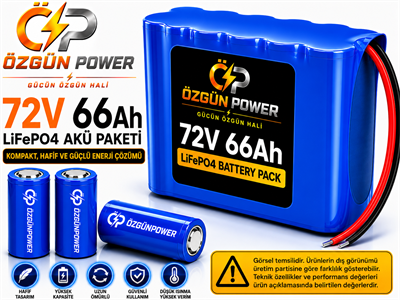 72 Volt 66Ah LiFePO4 Lityum Batarya