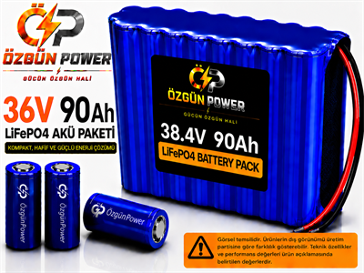 36 Volt 90Ah LiFePO4 Lityum Batarya