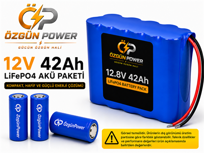 12 Volt 42Ah LiFePO4 Lityum Batarya