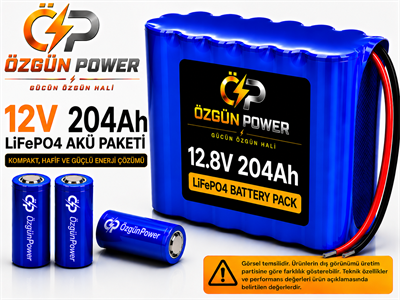 12 Volt 204Ah LiFePO4 Lityum Batarya