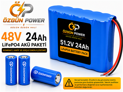 48 Volt 24Ah LiFePO4 Lityum Batarya