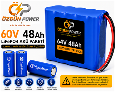 60 Volt 48Ah LiFePO4 Lityum Batarya