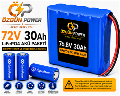 72 Volt 30Ah LiFePO4 Lityum Batarya
