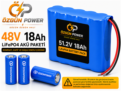 48 Volt 18Ah LiFePO4 Lityum Batarya