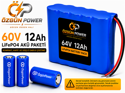 60 Volt 12Ah LiFePO4 Lityum Batarya