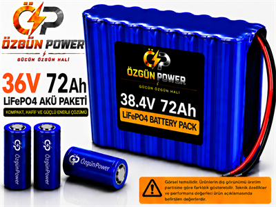 36 Volt 72Ah LiFePO4 Lityum Batarya