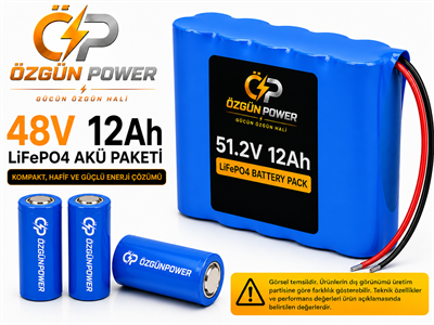 48 Volt 12Ah LiFePO4 Lityum Batarya