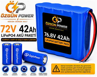 72 Volt 42Ah LiFePO4 Lityum Batarya