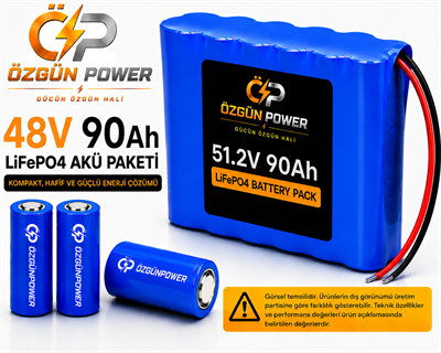 48 Volt 90Ah LiFePO4 Lityum Batarya