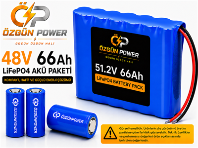 48 Volt 66Ah LiFePO4 Lityum Batarya