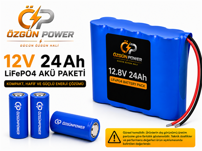 12 Volt 24Ah LiFePO4 Lityum Batarya