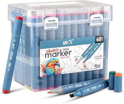 Art-X Sketch Marker Duo 60 Lı Set