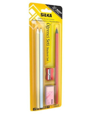 Art.649 2 Silka 2 Ad. Pastandel K.Kalem+1 Ad. Kırmızı Kopya Kalemi+1 Ad. 30 Lu Pastandel Silgi+1 Ad. Kalemtraş Blistander Öğrenci Seti