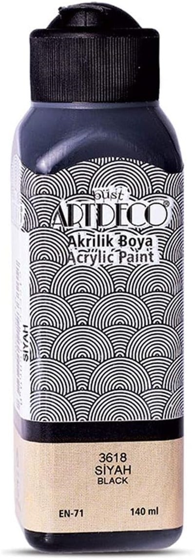 Artdeco Akrilik Boya 140Ml Siyah 3618