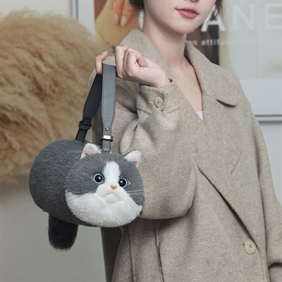 Dream Vest Kedi El Çantası Gri