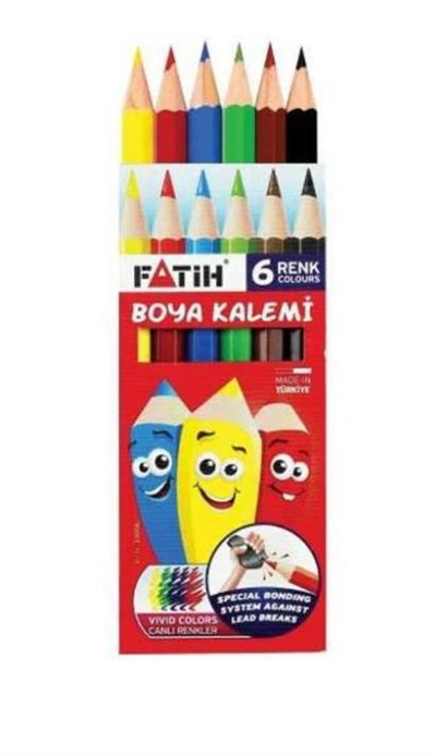 Fatih Kuru Boya 33006 Yarım Boy 6 Renk