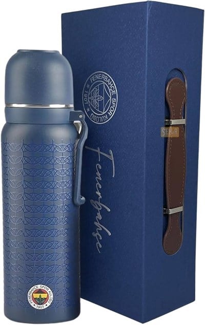 Fenerbahçe Çelik Termos Bardaklı Kapaket Lacivert 650 Ml *16