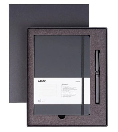 Lamy Safari Roller Kalem-Defter Seti Siyah