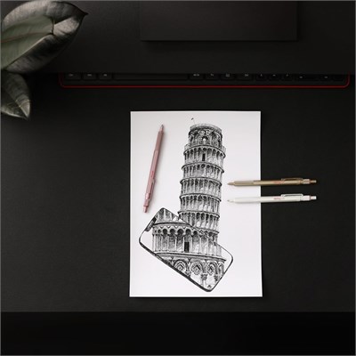 Rotring 600 İnci Beyaz Tükenmez Kalem