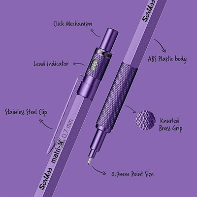 Scrikss Matrı-X  Versatil 0.7 Mm Metalik Mor Şeffaf Amb.