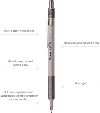 Scrikss Matrı-X  Versatil 0.7 Mm Metalik Gri Şeffaf Amb.