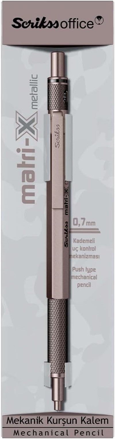 Scrikss Matrı-X  Versatil 0.7 Mm Metalik Gri Şeffaf Amb.
