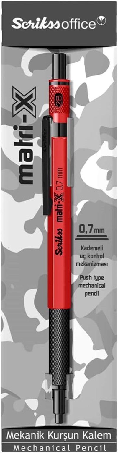 Scrikss Matrı-X  Versatil 0.7 Mm Kırmızı Şeffaf Amb.