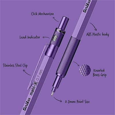 Scrikss Matrı-X  Versatil 0.7 Mm Metalik Mor Şeffaf Amb.