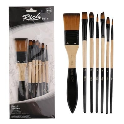 Set 1 Zemin Fırçalı Karma 7 Li Set