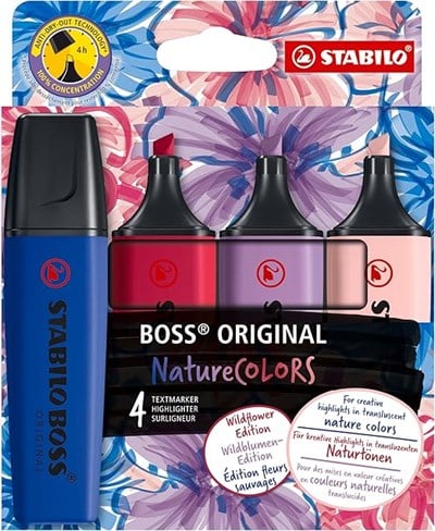 Stabılo Boss Naturecolors Wildflower - 4Lü Paket
