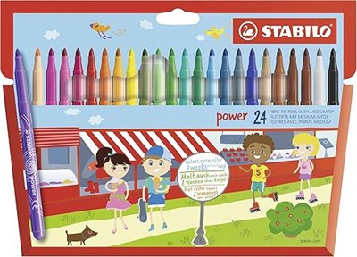 Stabılo Power Keçeli Kalem 24Lü Paket