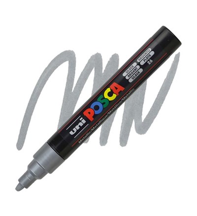 Uni Posca 1.8-2.5 Su Bazlı Poster Markörü Gümüş N