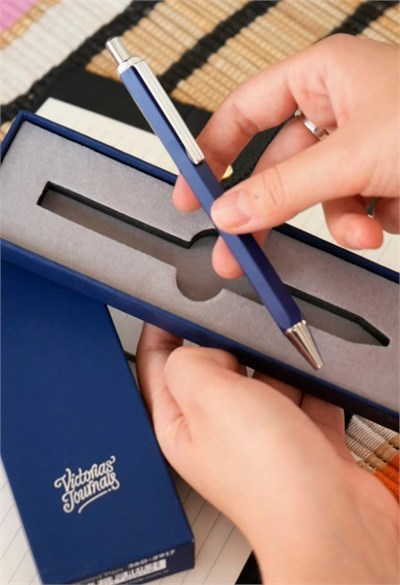 Victorias Journals Premium-Tükenmez Kalem Kutulu-Mavi
