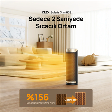 DREO Solaris Slim H3S Akıllı Elektrikli Isıtıcı