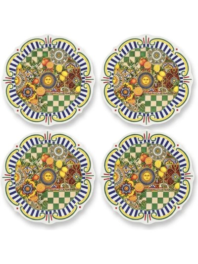 Lucky Art Sanora Melamin 28 cm 4'lü Tabak Seti