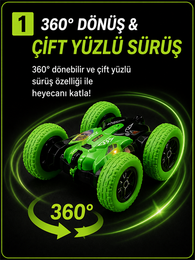 4 Teker Akrobat RC Araba