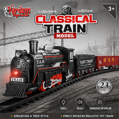 Kutulu Classic Model Tren Set 23 Parça
