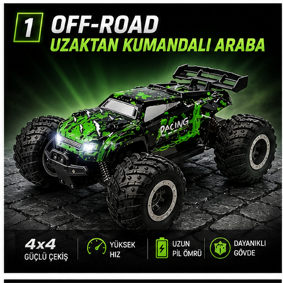 Uzaktan Kumandalı Şarjlı Yüksek Hızlı Off Road Araba