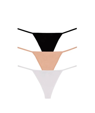 %95 PAMUK 3'LÜ TANGA SET