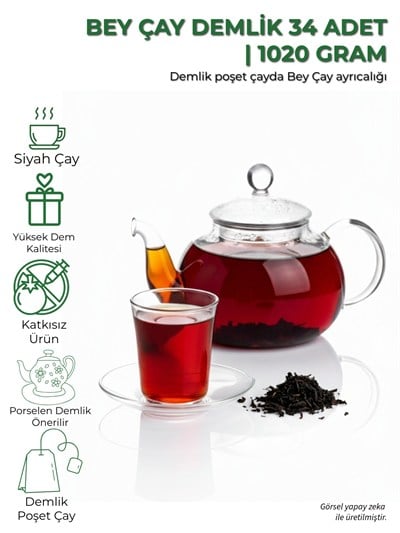 Bey Çay Demlik 34 adet | 1020 gr