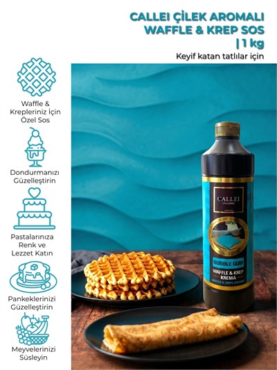 Callei Bubble Gum Karışık Meyve Aromalı Waffle Krep Sos | 1 kg
