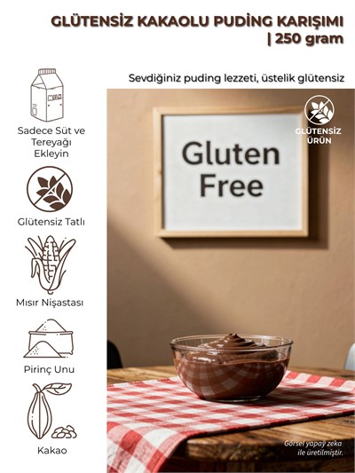 GLUTENSİZ KAKAOLU PUDİNG | 250 gr