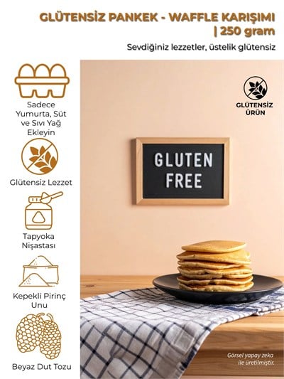 Glütensiz Pankek - Waffle Karışımı 250 gr