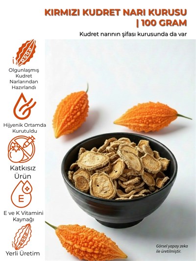Kırmızı Kudret Narı Kurusu | 100 g