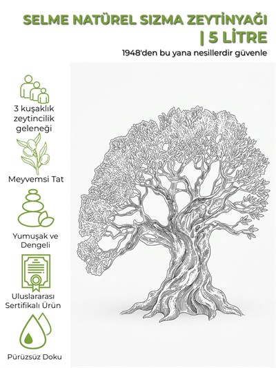 Selme Natürel Sızma Zeytinyağı | 5 Litre