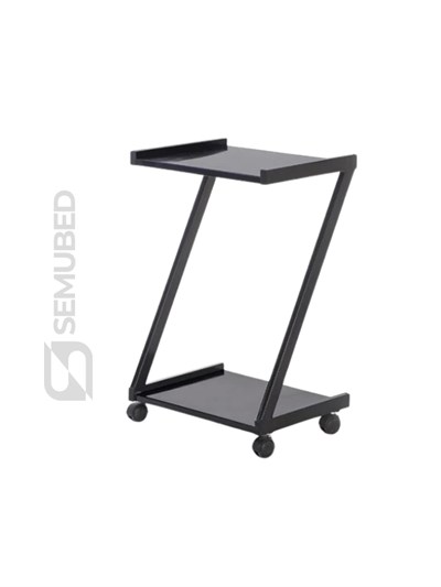 Semubed Z Model Cihaz Taşıma Sehpası Setup Masası 2 Raflı Siyah-SMB00097